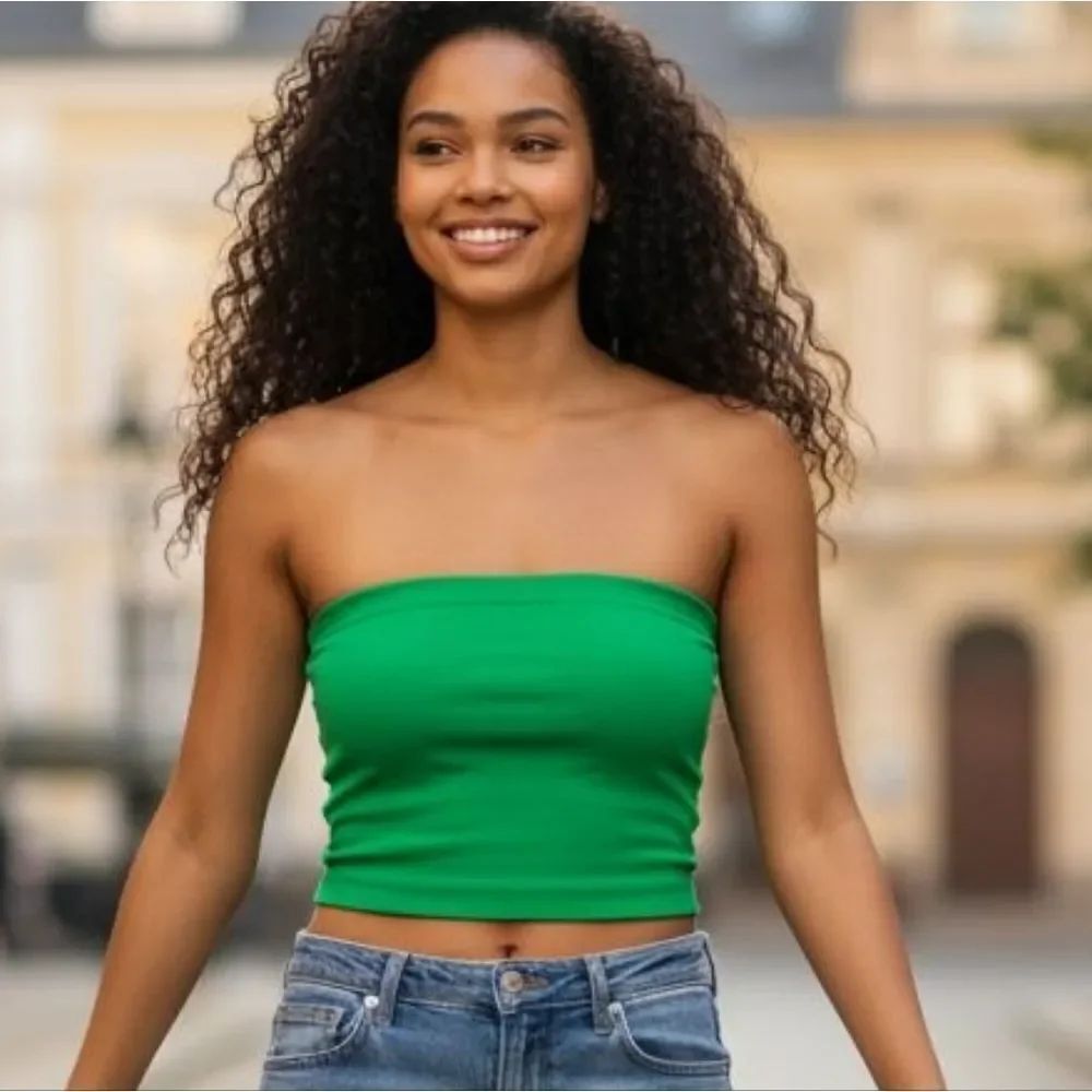 Striped Tube Green Top